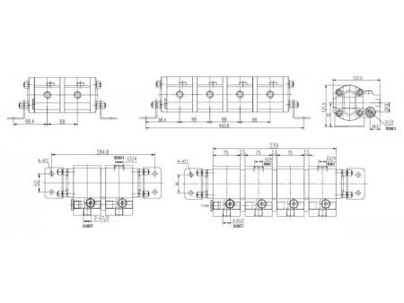 مقسم تدفق ترسي 2FDF (6 إلى 31 مليلتر لكل دورة) Flow Divider