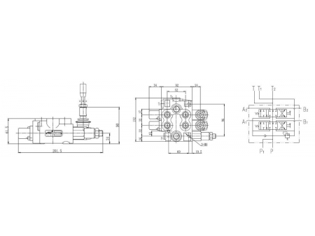 صمام تحكم اتجاهي أحادي الجسم GDV25 (25 إلى 30 لتر\دقيقة) Monoblock Directional Control Valves