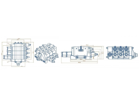 صمام التحكم الاتجاهي المقسم GKV50 (20 إلى 60 لتر\دقيقة) Sectional Directional Control Valve