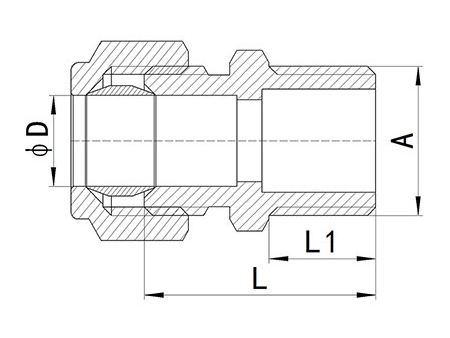 وصلات الضغط النحاسية HS320 HS320 Brass Compression Fitting