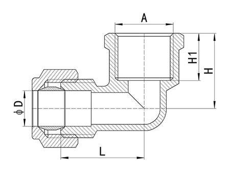 وصلات الضغط النحاسية HS320 HS320 Brass Compression Fitting