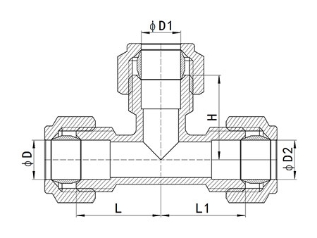 وصلات الضغط النحاسية HS320 HS320 Brass Compression Fitting