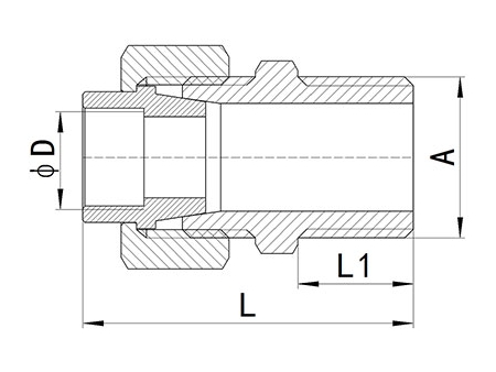 وصلات نهايات مواسير نحاسية HS340 HS340 Brass End-feed Fitting