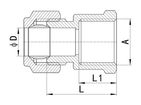 وصلات الضغط النحاسية HS320 HS320 Brass Compression Fitting