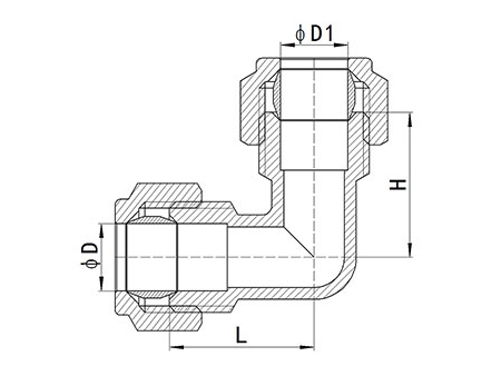 وصلات الضغط النحاسية HS320 HS320 Brass Compression Fitting