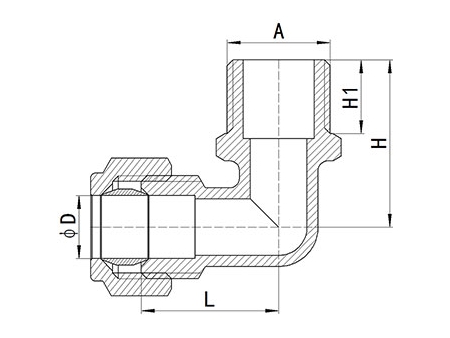 وصلات الضغط النحاسية HS320 HS320 Brass Compression Fitting