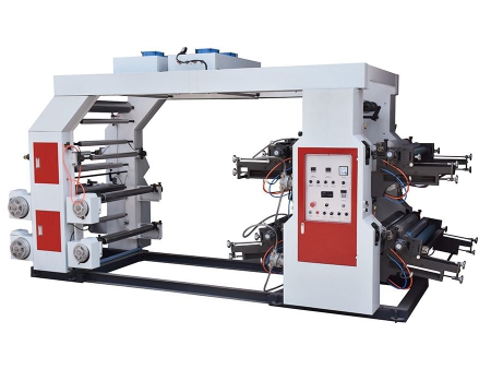 ماكينة طباعة فلكسو بأربعة/ ستة ألوان ذات سرعة عالية High Speed 4/6 Color Flexographic Printing Machine