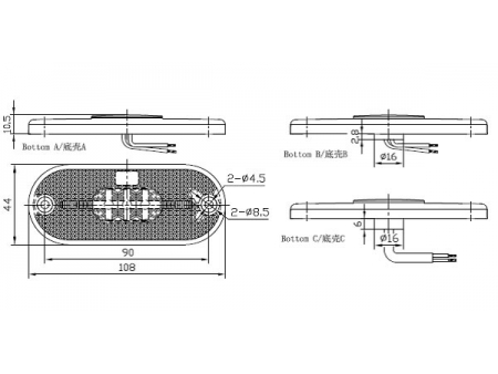 مصباح إشارة التنبيه الجانبية/ مصابيح الإشارات الجانبية Side Marker Lamp