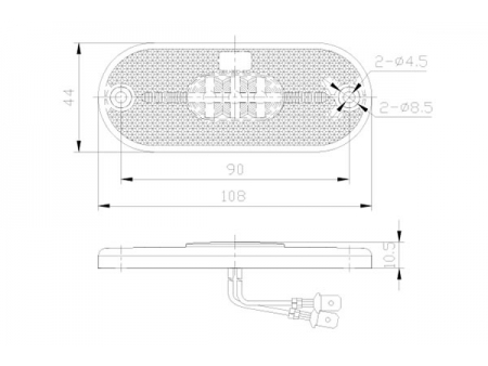 مصباح الجانب الأمامي للمركبات/ مصباح الواجهة الأمامية/ لمبة الطرف الأمامي Front Position Lamp/ Front End-Outline Marker Lamp