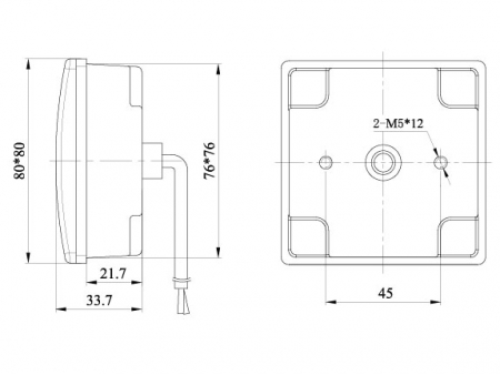 مصباح الجانب الخلفي للمركبات/ مصباح الوضع الخلفي للمركبات/ لمبة الطرف الخلفي  Rear Position Lamp/Rear End-Outline Marker Lamp