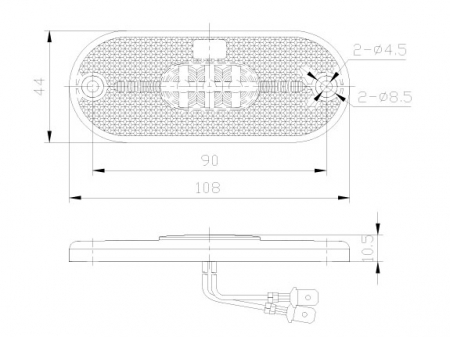 مصباح الجانب الخلفي للمركبات/ مصباح الوضع الخلفي للمركبات/ لمبة الطرف الخلفي  Rear Position Lamp/Rear End-Outline Marker Lamp