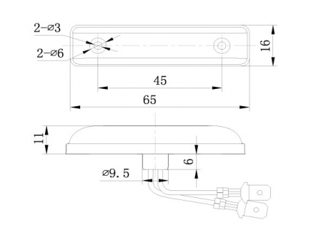 مصباح الجانب الخلفي للمركبات/ مصباح الوضع الخلفي للمركبات/ لمبة الطرف الخلفي  Rear Position Lamp/Rear End-Outline Marker Lamp