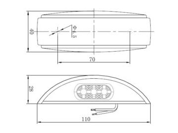 مصباح تحديد أبعاد السيارة (مصابيح/ لمبات ليد لتحديد أبعاد السيارة) End Outline Marker Lamp