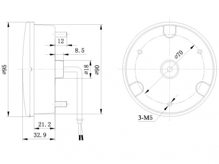 مصابيح ليد خلفية (أضواء الضباب والرجوع للخلف) LED Rear Combination Lamp (Fog/Reverse)