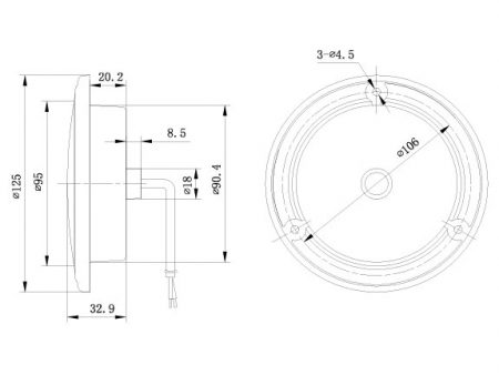 مصابيح ليد خلفية (أضواء الضباب والرجوع للخلف) LED Rear Combination Lamp (Fog/Reverse)