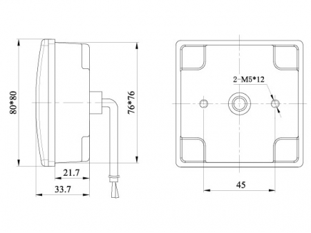 مصابيح ليد خلفية (أضواء الضباب والرجوع للخلف) LED Rear Combination Lamp (Fog/Reverse)