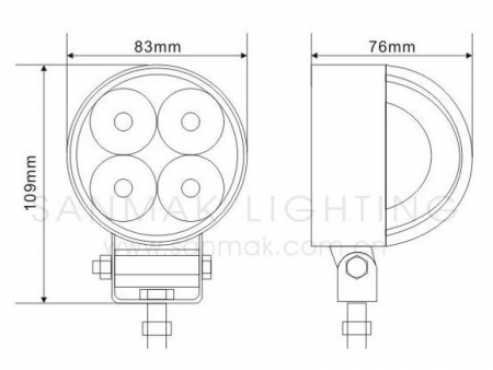 كشاف عمل LED دائري Round LED Work Lamp