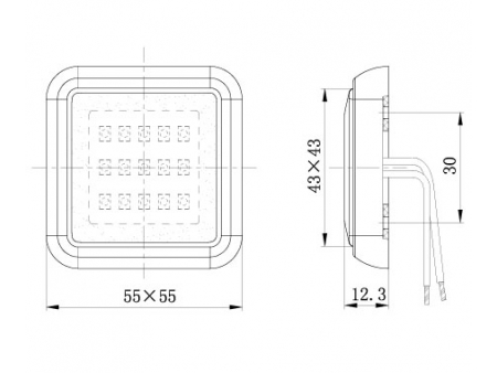 لمبة LED مربعة للإضاءة الداخلية للسيارات/ لمبة ليد داخليه للسيارة Square LED Interior Lamp