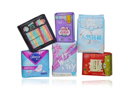 ماكينات أوتوماتيكية لتعبئة وتغليف فوط صحية وفوط بانتي لاينر  Sanitary Napkins and Panty liners Packaging