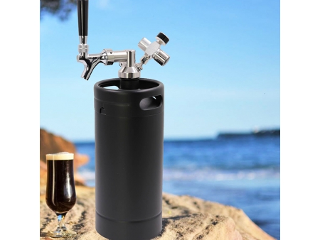 جراولر صغير مع صنبور توزيع (سعة 3.8 لتر)  3.8L Mini Keg Growler Dispenser