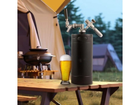 جراولر صغير مع صنبور توزيع (سعة 3.8 لتر)  3.8L Mini Keg Growler Dispenser