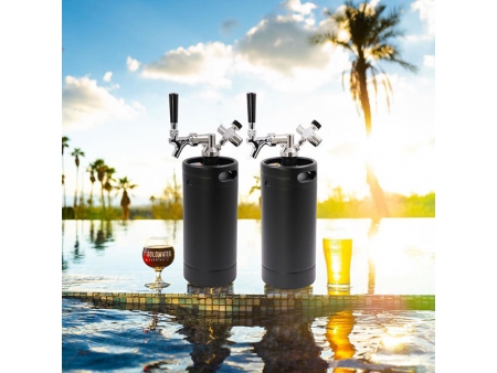 جراولر صغير مع صنبور توزيع (سعة 3.8 لتر)  3.8L Mini Keg Growler Dispenser