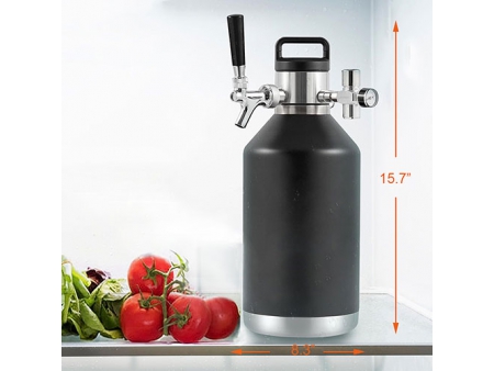 ترمس موزع مشروبات معزول بجدار مزدوج سعة 3.8 لتر  3.8L Double Wall Vacuum Insulated Beer Dispenser