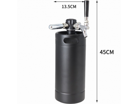 برميل تخمير بجدار واحد سعة 4 لتر مع رأس موزع  4L Single Wall Keg with CO₂ Dispensing Head