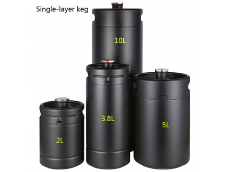 برميل تخمير بجدار واحد سعة 4 لتر مع رأس موزع  4L Single Wall Keg with CO₂ Dispensing Head