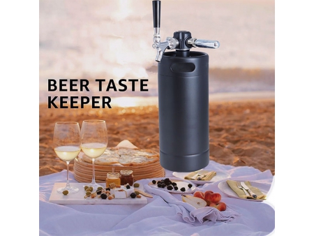 برميل تخمير بجدار واحد سعة 4 لتر مع رأس موزع  4L Single Wall Keg with CO₂ Dispensing Head