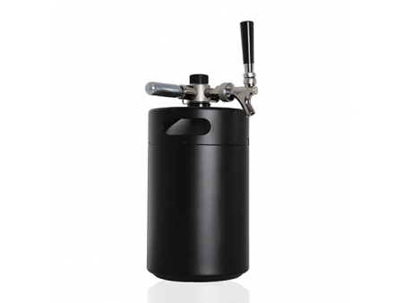 برميل تخمير بجدار مزدوج سعة 4 لتر مع رأس موزع  4L Double Wall Keg with CO₂ Dispenser