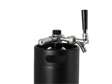 برميل تخمير بجدار مزدوج سعة 4 لتر مع رأس موزع  4L Double Wall Keg with CO₂ Dispenser