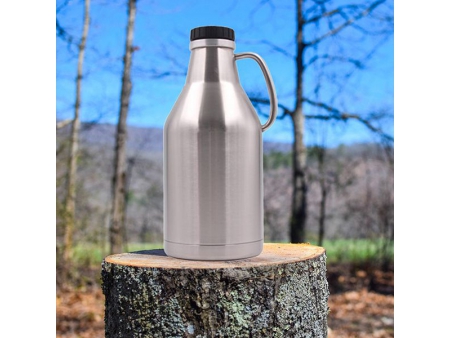 مطارة ستيل معزولة تحفظ الحرارة والبرودة سعة 1.89 لتر (مع غطاء لولبي للغلق المحكم) 1.89L Vacuum Screw Cap Growler