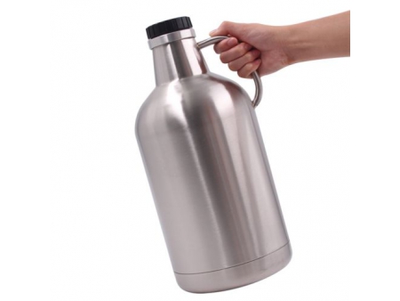 مطارة ستيل معزولة تحفظ الحرارة والبرودة سعة 3.78 لتر (مع غطاء لولبي للغلق المحكم) 3.78L Vacuum Screw Cap Growler