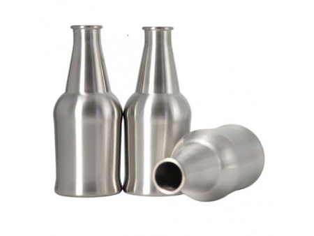 قارورة ستانلس ستيل سعة 0.6 لتر مع غطاء، قارورة ستيل للحليب والمشروبات الغازية وغيرها 0.6L Stainless Steel Bottle