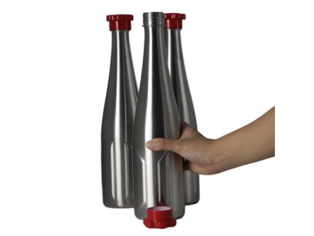 مطرة ستانلس ستيل سعة 1 لتر مع غطاء لولبي (للحليب والمشروبات بجميع أنواعها) 1L Stainless Steel Bottle with Screw Cap