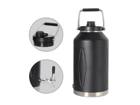 ترمس ستيل معزول بجدار مزدوج، 7.6 لتر (مع صنبور موزع منفصل) 7.5L Vacuum Jug