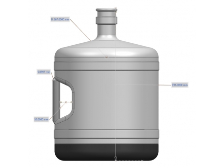 عبوة مياه الشرب من الستانلس ستيل 304 بمقبض مريح سعة 4 جالون (15.1 لتر)  4 Gallon Stainless Steel Water Jug