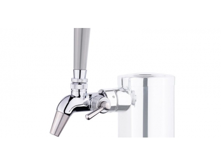 صنبور ستانلس ستيل مع أنبوب قصير (مع بزبوز صنبور قصير) Stainless Steel Keg Faucet with Short Spout