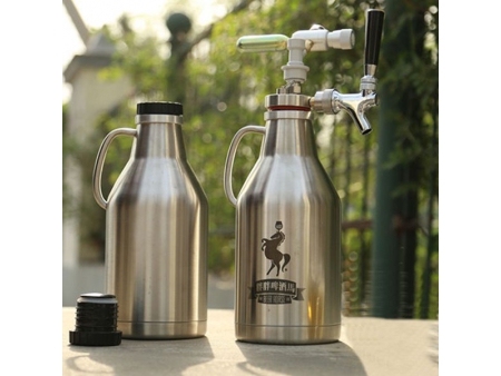 موزع ستانلس ستيل مع منظم لقارورة جراولر Growler Lid Dispenser