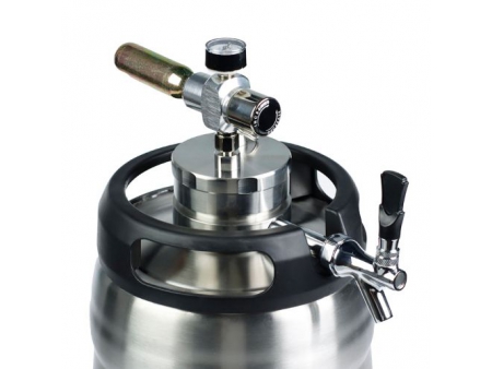 موزع ستانلس ستيل مع صنبور ومنظم (مناسب لمشروبات الحفلات والمناسبات وإلخ) Party Kegger Lid Dispenser