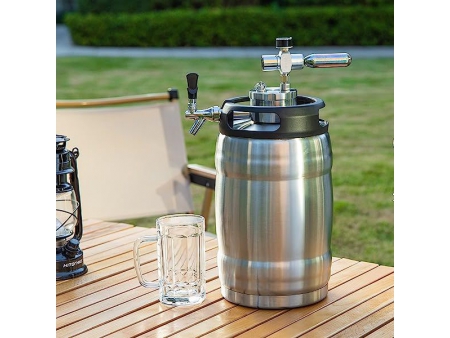 موزع ستانلس ستيل مع صنبور ومنظم (مناسب لمشروبات الحفلات والمناسبات وإلخ) Party Kegger Lid Dispenser