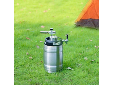 موزع ستانلس ستيل مع صنبور ومنظم (مناسب لمشروبات الحفلات والمناسبات وإلخ) Party Kegger Lid Dispenser