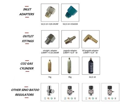 منظم غاز ثاني أكسيد الكربون التجاري، فئة BP20 (لخرطوشة 16 جم) Commercial CO2 Regulator (for 16g Cartridge)