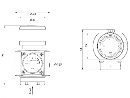 منظم غاز ثاني أكسيد الكربون التجاري، فئة BP20 (لخرطوشة 16 جم) Commercial CO2 Regulator (for 16g Cartridge)