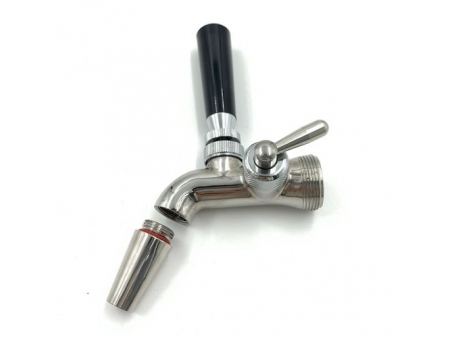 صنبور ستانلس ستيل مع أنبوب قصير (مع بزبوز صنبور قصير) Stainless Steel Keg Faucet with Short Spout