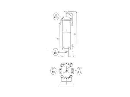 غلاف مرشح ستانلس ستيل للسوائل عالية التدفق (وعاء/ علبة المرشح) Stainless Steel High Flow Liquid Filter Housing