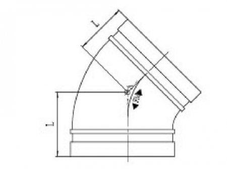 كوع جروف 45 درجة Grooved 45° Elbow