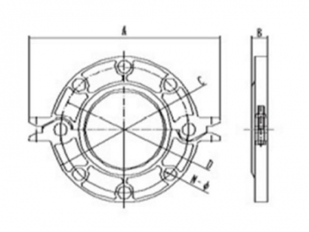 فلانشة جروف منفصلة PN16 Grooved Split Flange PN16