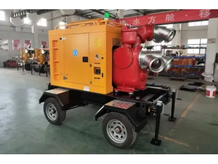 مضخة ذاتية التحضير مثبت على مقطورة Trailer Mounted Self-Priming Pump